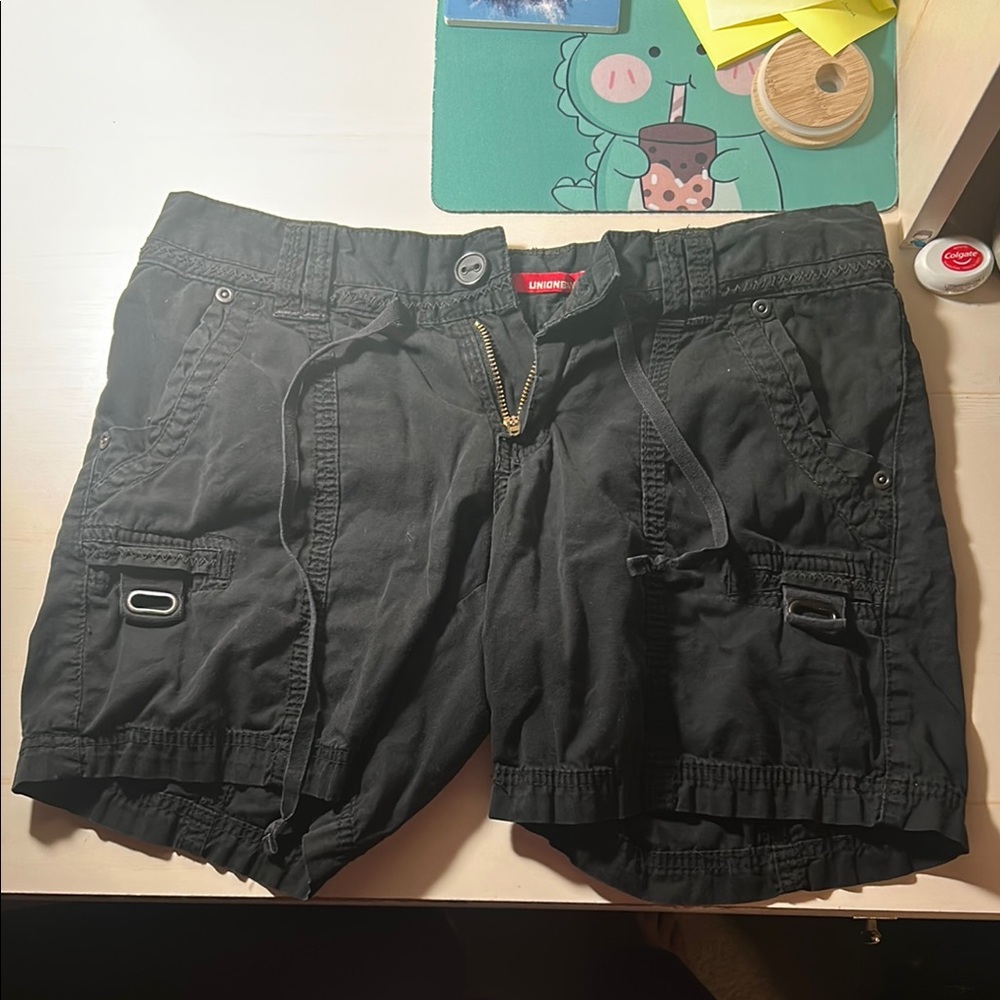 Black Cargo Shorts